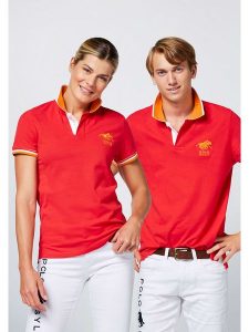 Polo Sylt Koszulka polo w kolorze czerwonym rozmiar: L. Czerwone bluzki Polo Sylt, l, bez wzorów, bez kołnierzyka, bez ramiączek. Za 109,78 zł.