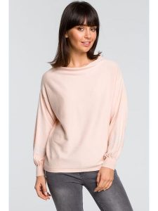Be Wear Sweter w kolorze jasnoróżowym rozmiar: onesize. Różowe swetry oversize Be Wear, bez wzorów, ze splotem, bez ramiączek. Za 162,45 zł.