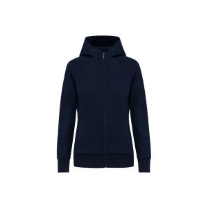 Bluza damska z kapturem Kariban Premium. Niebieskie bluzy KARIBAN, bez wzorów, z tkaniny, z kapturem. Za 242,00 zł.