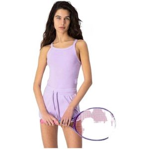Koszulka sportowa damska Champion Tank Top. Fioletowe koszulki sportowe Champion, bez wzorów, z bawełny, sportowe. Za 83,90 zł.