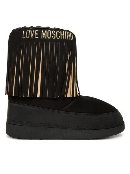 LOVE MOSCHINO Śniegowce JA24462G0NISN00A Czarny. Czarne buty zimowe LOVE MOSCHINO, z materiału, bez obcasa, bez zapięcia. Za 539,99 zł.