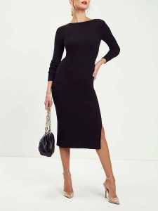 Milan Kiss Sukienka w kolorze czarnym rozmiar: L. Czarne sukienki Milan Kiss, l, bez wzorów, bez kołnierzyka, bez ramiączek, midi, rozkloszowane. Za 130,99 zł.