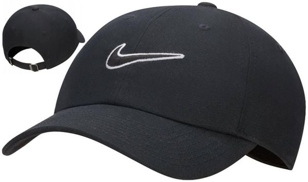 Czapka z daszkiem Nike Club Cap. Czarne czapki Nike, bez wzorów, z bawełny. Za 110,99 zł.