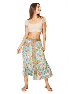 Aller Simplement Spódnica w kolorze błękitno-pomarańczowym rozmiar: 38/40. Niebieskie spódnice Aller Simplement, bez wzorów, klasyczne, maxi. Za 56,99 zł.