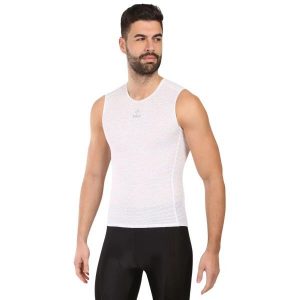 Tank top Kilpi Netty. Białe topy Kilpi, s, bez wzorów, z materiału, sportowe, bez kołnierzyka, bez ramiączek. Za 138,03 zł.