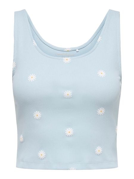 ONLY Top w kolorze błękitnym rozmiar: XL. Niebieskie topy ONLY, xl, bez wzorów, bez kołnierzyka, bez ramiączek. Za 53,41 zł.