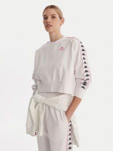 Kappa Bluza Banda Marbella 351S2HW Biały Oversize. Białe bluzy Kappa, s, bez wzorów, z bawełny, bez kaptura. Za 179,99 zł.