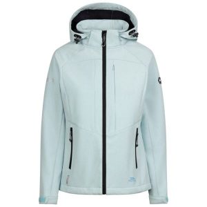 Trespass Fryatt - Damska kurtka typu softshell Seafoam Marl. Niebieskie kurtki Trespass, na jesień, z aplikacjami, z gumy, bez kaptura. Za 367,10 zł.