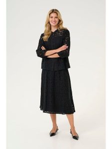 Cream Bluzka w kolorze czarnym rozmiar: 34. Czarne bluzki Cream, bez wzorów, z koronki, bez kołnierzyka, bez ramiączek. Za 126,99 zł.