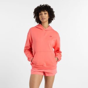 Bluza damska New Balance WT41537DTR – pomarańczowa. Brązowe bluzy New Balance, m, bez wzorów, z bawełny, bez kaptura. Za 249,99 zł.