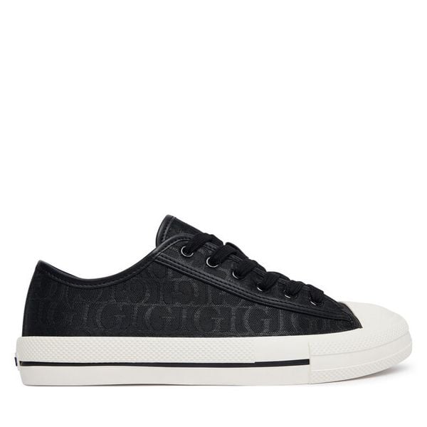 Trampki Guess. Czarne trampki Guess, z aplikacjami, bez zapięcia. Za 342,99 zł.