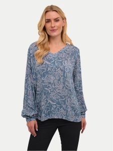 Kaffe Bluzka 10501481 Niebieski Regular Fit. Niebieskie bluzki Kaffe, bez wzorów, z wiskozy, bez kołnierzyka, bez ramiączek. Za 189,99 zł.