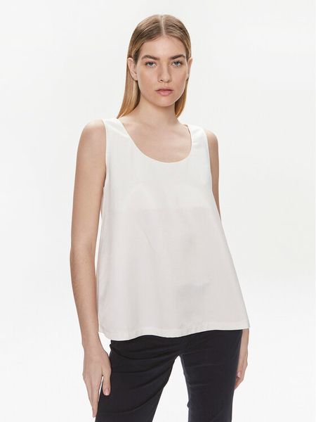 United Colors Of Benetton Top 5XONDQ06Z Écru Relaxed Fit. Topy United Colors of Benetton, s, bez wzorów, z wiskozy, bez kołnierzyka, bez ramiączek. Za 119,99 zł.