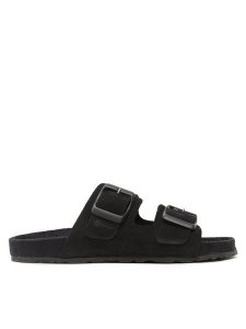 Manebi Klapki Traveler Nordic Sandals K 1.0 RT Czarny. Czarne klapki Manebi, bez wzorów, ze skóry, bez obcasa. Za 492,99 zł.