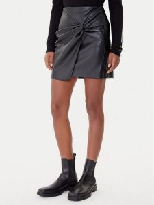 Vero Moda Spódnica z imitacji skóry Gawn 10333689 Czarny Regular Fit. Czarne spódnice Vero Moda, l, bez wzorów, ze skóry. Za 159,99 zł.