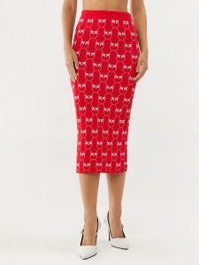 Pinko Spódnica ołówkowa 100211 A0IS Czerwony Slim Fit. Czerwone spódnice Pinko, xs, bez wzorów, z wiskozy. Za 449,99 zł.
