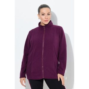 Damskie Bluza polarowa system modułowy do wpinania z recyklingu. Czerwone bluzy Ulla Popken, plus size, bez wzorów, z materiału, bez kaptura. Za 199,99 zł.
