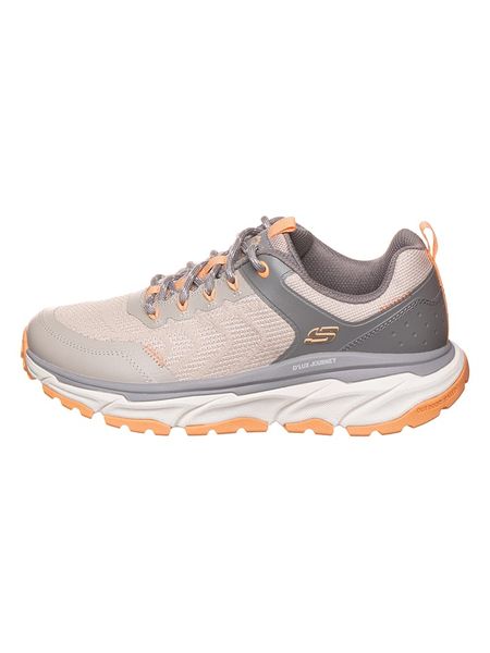 Skechers Sneakersy "D'Lux Journey" w kolorze szaro-beżowym rozmiar: 38. Brązowe trampki Skechers, bez wzorów, z materiału, bez zapięcia. Za 252,94 zł.