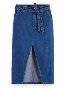 Scotch & Soda Spódnica dżinsowa w kolorze niebieskim rozmiar: XL. Niebieskie spódnice Scotch & Soda, na co dzień, xl, bez wzorów, z tkaniny, midi. Za 167,28 zł.