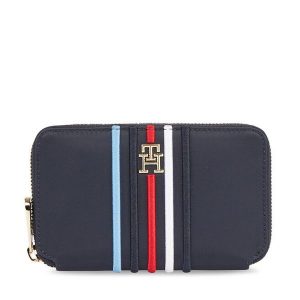 Portfel Tommy Hilfiger. Niebieskie portfele TOMMY HILFIGER, bez wzorów. Za 169,99 zł.