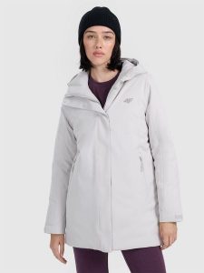 4F Parka zimowa membrana 8000 damska - szara S. Szare kurtki 4f, na zimę, s, bez wzorów, bez kaptura. Za 499,99 zł.