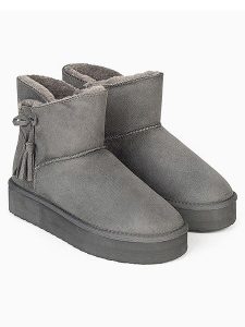 ISLAND BOOT Botki zimowe "Cullen" w kolorze szarym rozmiar: 39. Szare botki Island Boot, na zimę, bez wzorów, bez obcasa, bez zapięcia. Za 228,38 zł.