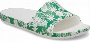 Klapki Dla Dorosłych Crocs Kadee Graphic Slide. Białe klapki Crocs, bez wzorów, z materiału, bez obcasa. Za 89,99 zł.