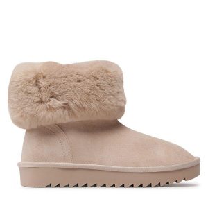 Botki Jenny Fairy. Brązowe botki Jenny Fairy, bez wzorów, bez obcasa, na płaskiej podeszwie, bez zapięcia. Za 95,98 zł.