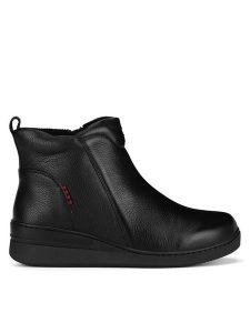 Go Soft Botki WI33-REBECA2-03 Czarny. Czarne botki Go Soft, bez wzorów, ze skóry, bez obcasa, na koturnie, bez zapięcia. Za 249,99 zł.