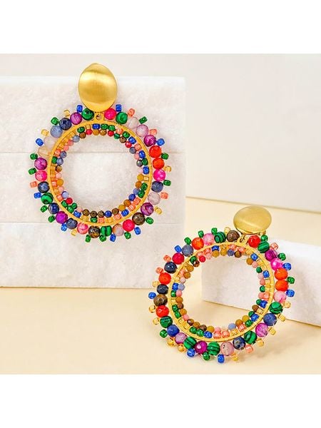 LA CHIQUITA Pozłacane kolczyki-wkrętki "Stones River Valley" rozmiar: onesize. Żółte kolczyki LA CHIQUITA, z kryształem, pozłacane. Za 135,49 zł.