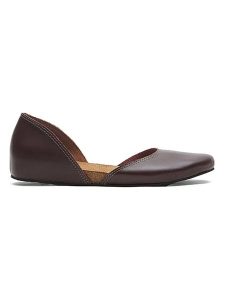 Comfortfusse Skórzane baleriny w kolorze bordowym rozmiar: 41. Czerwone balerinki Comfortfüße, bez wzorów, z okrągłym noskiem, bez obcasa, bez zapięcia. Za 260,99 zł.