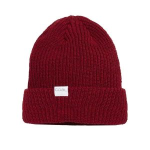 Czapka zimowa COAL STANLEY dark red heather. Czerwone czapki COAL, bez wzorów, sportowe. Za 39,00 zł.