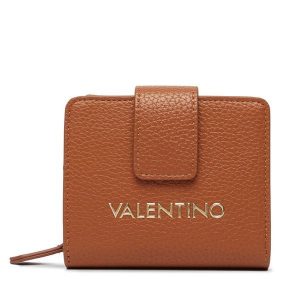 Portfel Valentino. Brązowe portfele Valentino, bez wzorów. Za 249,99 zł.
