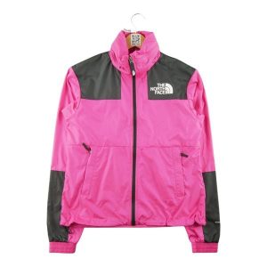 Second life - Kurtka przeciwwiatrowa TNF Rose dla kobiet - Jak nowy. Czerwone kurtki The North Face, bez wzorów, z softshellu, bez kaptura. Za 255,56 zł.