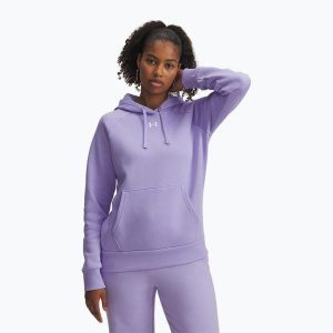 Bluza Under Armour Rival Fleece Hoodie. Fioletowe bluzy Under Armour, bez wzorów, bez kaptura. Za 199,99 zł.