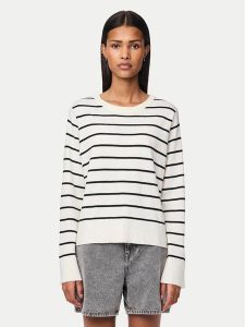 Pieces Sweter Joy 17150579 Biały Regular Fit. Białe swetry klasyczne Pieces, xs, z syntetyku, bez kołnierzyka. Za 69,99 zł.