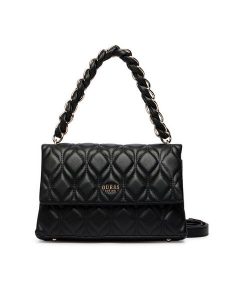 Guess Torebka Maxine HWQG97 33200 Czarny. Czarne torebki klasyczne Guess, z aplikacjami, ze skóry, bez dodatków. Za 584,99 zł.