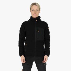 Bluza polarowa turystyka damska Swedemount Nordkap Pile Jacket wodoodporna. Czarne bluzy SWEDEMOUNT, na zimę, bez wzorów, z polaru, bez kaptura. Za 399,99 zł.