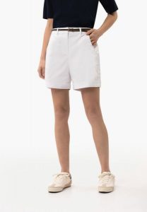 Krótkie spodenki casual P-AGO. Brązowe szorty Volcano, bez wzorów, z materiału, casualowe. Za 139,99 zł.