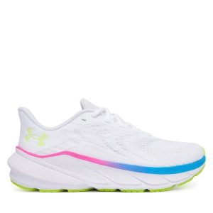 Buty do biegania Under Armour. Białe buty sportowe Under Armour, bez wzorów, bez zapięcia, do biegania. Za 399,99 zł.