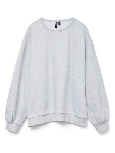 Vero Moda Bluza w kolorze szarym rozmiar: L. Szare bluzy Vero Moda, l, bez wzorów, z bawełny, bez kaptura. Za 114,45 zł.