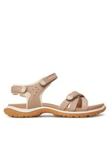 ECCO Sandały Offroad Roam 85330361244 Beżowy. Brązowe sandały ecco, bez wzorów, z nubiku, bez obcasa, na płaskiej podeszwie, bez zapięcia. Za 369,99 zł.