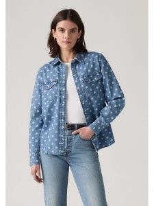 Levi's Koszula dżinsowa w kolorze niebieskim rozmiar: S. Niebieskie koszule Levi's®, s, bez wzorów, z bawełny, bez kołnierzyka, bez ramiączek. Za 143,90 zł.