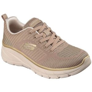 Buty sportowe damskie Skechers Fashion Fit 2.0 moonlight Glo. Brązowe buty trekkingowe Skechers, bez zapięcia. Za 490,00 zł.