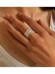 Eclat d'Argent Srebrny pierścionek z cyrkoniami rozmiar: 56. Szare pierścionki Eclat d'Argent, z cyrkonią, srebrne. Za 237,17 zł.