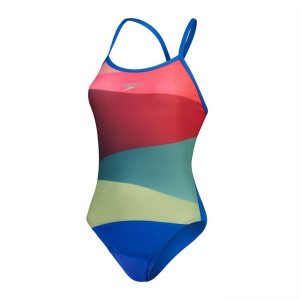Damski kostium kąpielowy 1-częściowy Speedo. Czerwone stroje jednoczęściowe Speedo, bez wzorów. Za 189,99 zł.