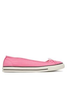 Converse Baleriny Chuck Taylor All Star Dainty Ballerina A16212C Różowy. Czerwone balerinki Converse, bez wzorów, z materiału, bez obcasa, bez zapięcia. Za 189,99 zł.