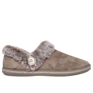 Espadryle damskie Skechers Cozy Campfire. Brązowe espadryle Skechers, bez wzorów, bez obcasa. Za 184,00 zł.