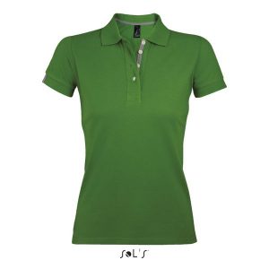 Damska koszulka polo Sol's Portland. Zielone bluzki SOL'S, s, bez wzorów, bez kołnierzyka, bez ramiączek. Za 138,50 zł.
