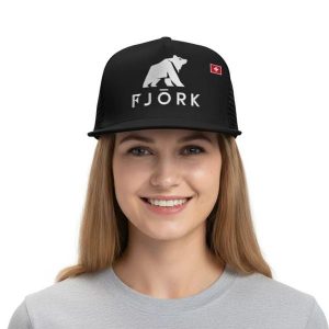 Czapka Trucker Fjork. Białe czapki FJORK MERINO, bez wzorów, z bawełny, eleganckie. Za 129,00 zł.